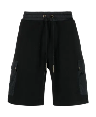 Moncler Logo-patch Shorts In Black