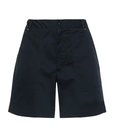 Moncler Logo-patch Shorts In Blue