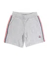 Moncler Logo Patch Shorts In Gray