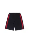 Moncler Cotton Fleece Shorts In Navy