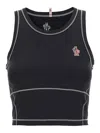 Moncler Grenoble Black Polyamide Elastane Top In Black