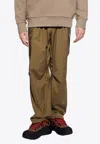 Moncler Logo-patch Straight-leg Cargo Pants In Green