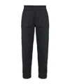 Moncler Elastic Waist Casual Pants In Black