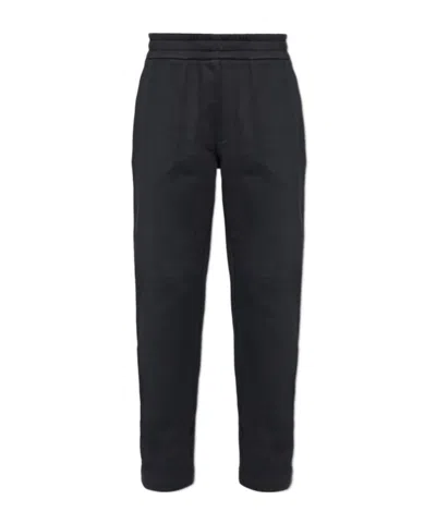 Moncler Elastic Waist Casual Pants In Black