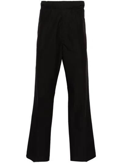 Moncler Black Logo-patch Straight-leg Trousers