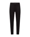 Moncler Cotton Trousers With Belt Loops And Pockets In Black