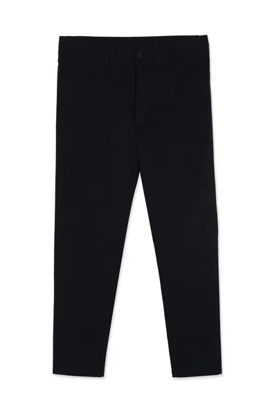 Moncler Logo Patch Straight-leg Trousers In Blue