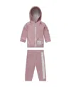 Moncler Logo-patch Stretch-cotton Tracksuit In Pink