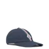 Moncler Logo-patch Stripe-detail Cap In Blue