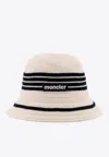 Moncler Logo Patch Striped Bucket Hat