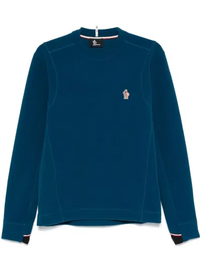 Moncler Logo-patch Sweatshirt In 蓝色