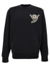 Moncler Black Sweatshirt With Ski Patch In Black