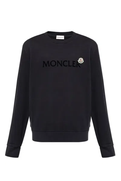 Moncler Logo Patch Sweatshirt In Blue