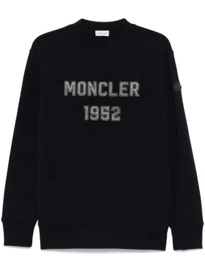 Moncler Logo-patch Sweatshirt In Blue
