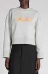 Moncler Logo Patch Crewneck Sweatshirt In Gray