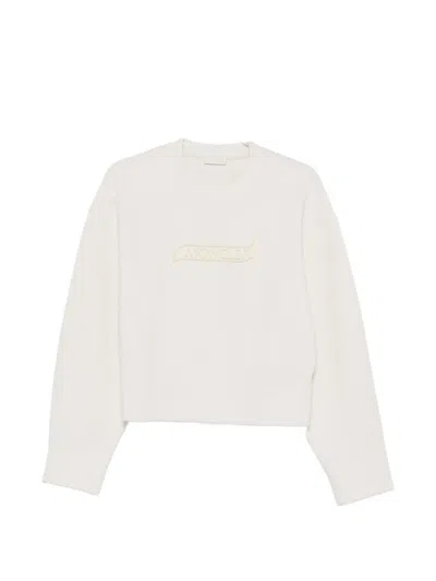 Moncler Logo-patch Sweatshirt In White