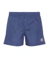 Moncler Nylon Beach Shorts Featuring Zip Pocket In Blue