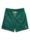Moncler Elastic Waist Swimming Trunks In Green