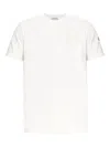 Moncler Logo Cotton Jersey T-shirt In Off-white