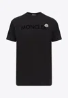 Moncler Logo Patch T-shirt In Black