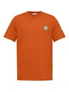 Moncler Mon Duck Cotton Jersey T-shirt In Orange