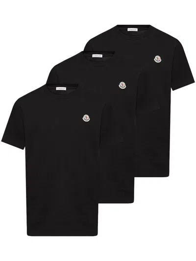 MONCLER LOGO-PATCH T-SHIRT (PACK OF THREE)