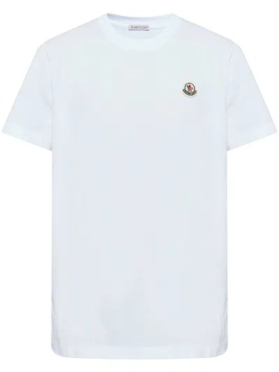 Moncler Men Cotton Pack Of Three Logo Patch T-shirts In White