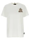 Moncler White Logo Patch T-shirt In White