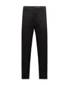 Moncler Logo Patch Tailored Trousers In Black