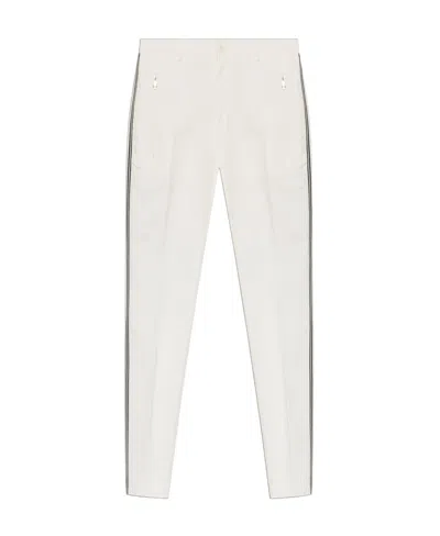 Moncler Logo-patch Tapered-leg Trousers In White