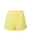 Moncler Yellow Logo Patch Terry Shorts