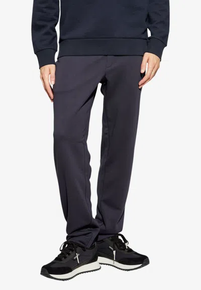Moncler Logo Patch Track Pants In Blue