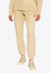 Moncler Logo Patch Track Pants In Beige