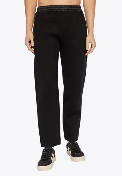 Moncler Logo Patch Track Pants In Black