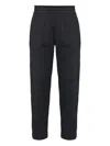 Moncler Elastic Waist Casual Pants In Black
