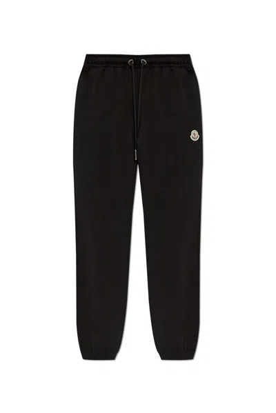 Moncler Logo Patch Track Pants In Black