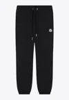 Moncler Logo-patch Cotton Track Pants In Blue