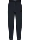 Moncler Logo Patch Track Pants In Blue