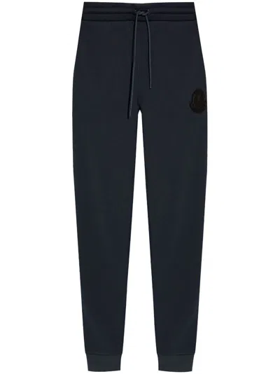 Moncler Logo Patch Track Pants In Blue