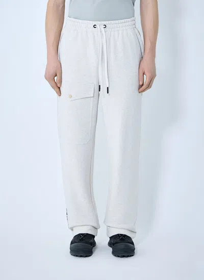 Moncler Logo Patch Track Trousers In White