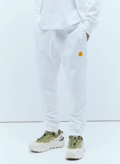 Moncler Logo Patch Track Pants In White