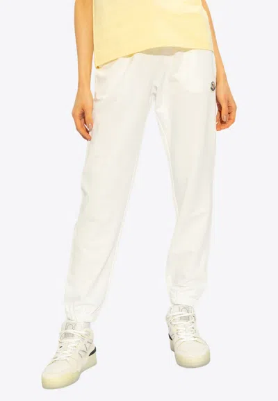 Moncler Logo-patch Track Pants In White