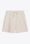 Moncler Logo Patch Track Shorts In White