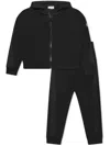 Moncler Logo-patch Tracksuit Set In Black
