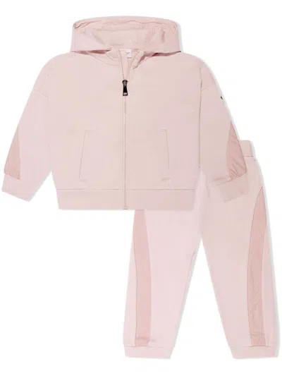 Moncler Kids' Logo-patch Tracksuit Set In Pink