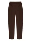 Moncler Logo-patch Trousers In Brown