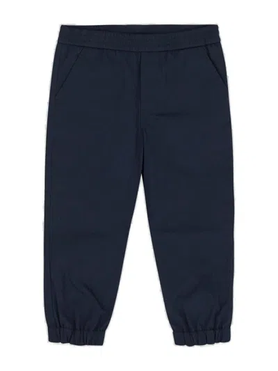 Moncler Kids' Boy's Logo Patch Cotton Joggers In 744 - Blue