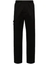 Moncler Cotton Blend Trousers In Black