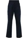Moncler Relaxed Fit Trousers With Cargo Pockets In Blue