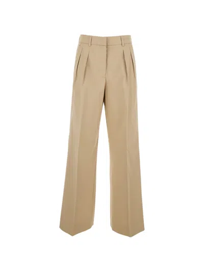 Moncler Logo-patch Trousers In Brown